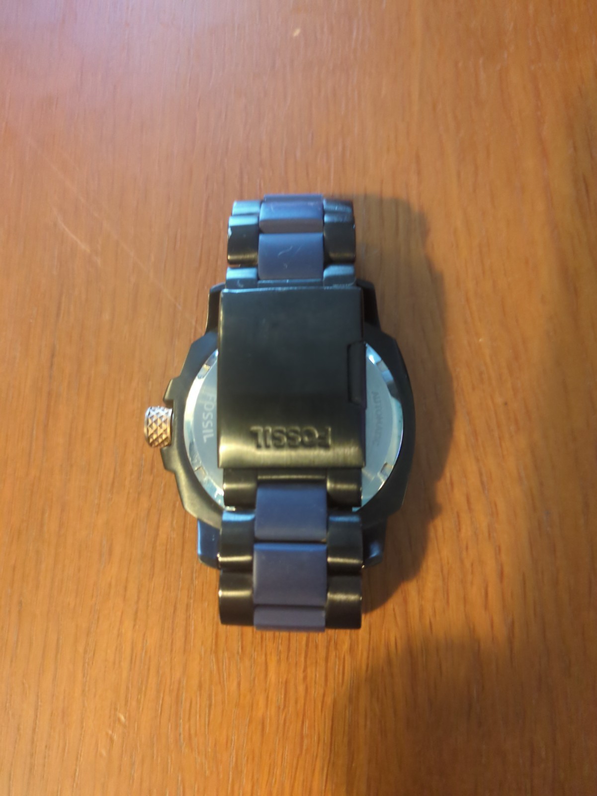 Fossil ME3133 Black and Blue Skeleton Men's Mechanical Watch - photo 5