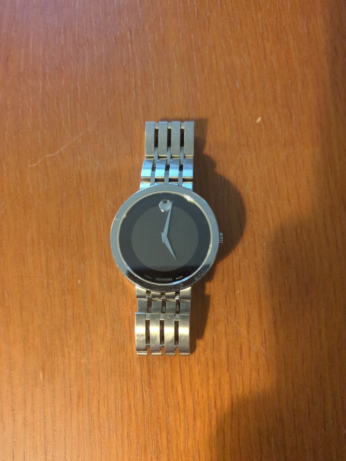 Movado 04 2 14 1372 Stainless Steel Watch with Black Dial