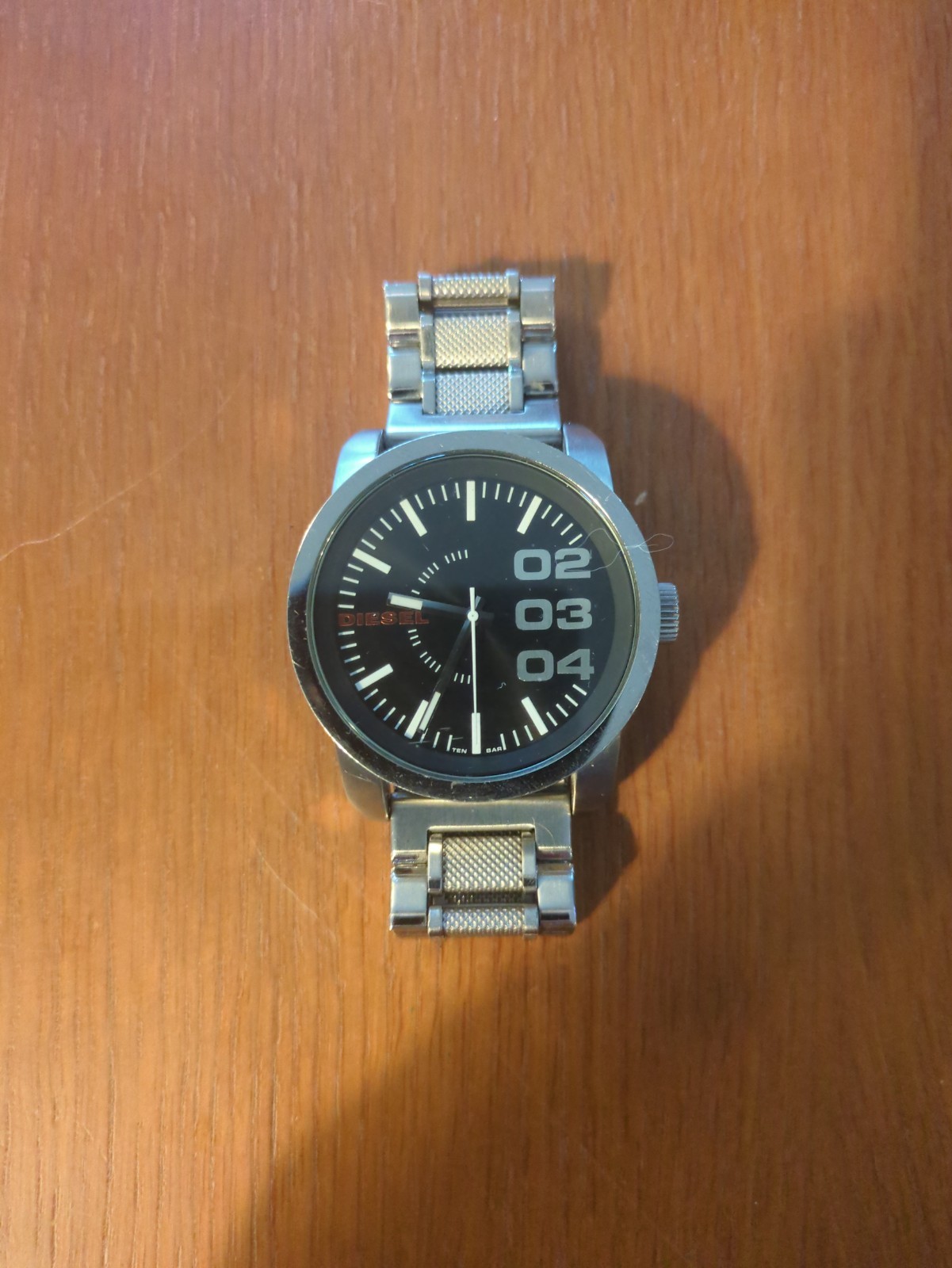 Diesel DZ-1370 Double Down Black Dial Watch Stainless Steel