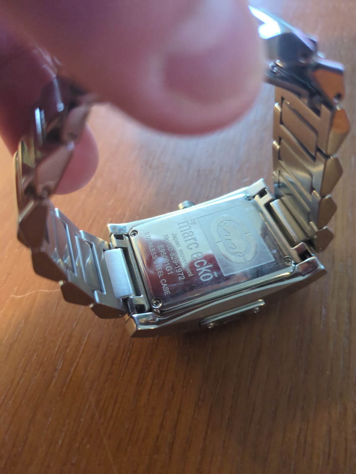Marc Ecko E95001G1 Silver Rectangular Crystal Accent Watch - photo 5