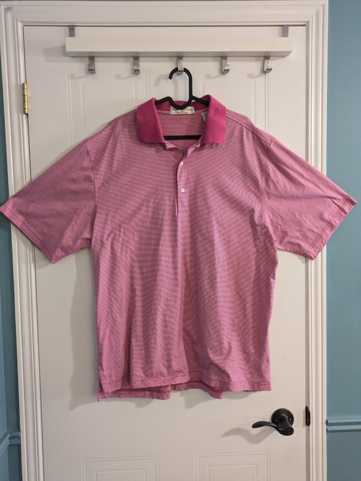 Fairway & Greene Pink and White Polo Large
