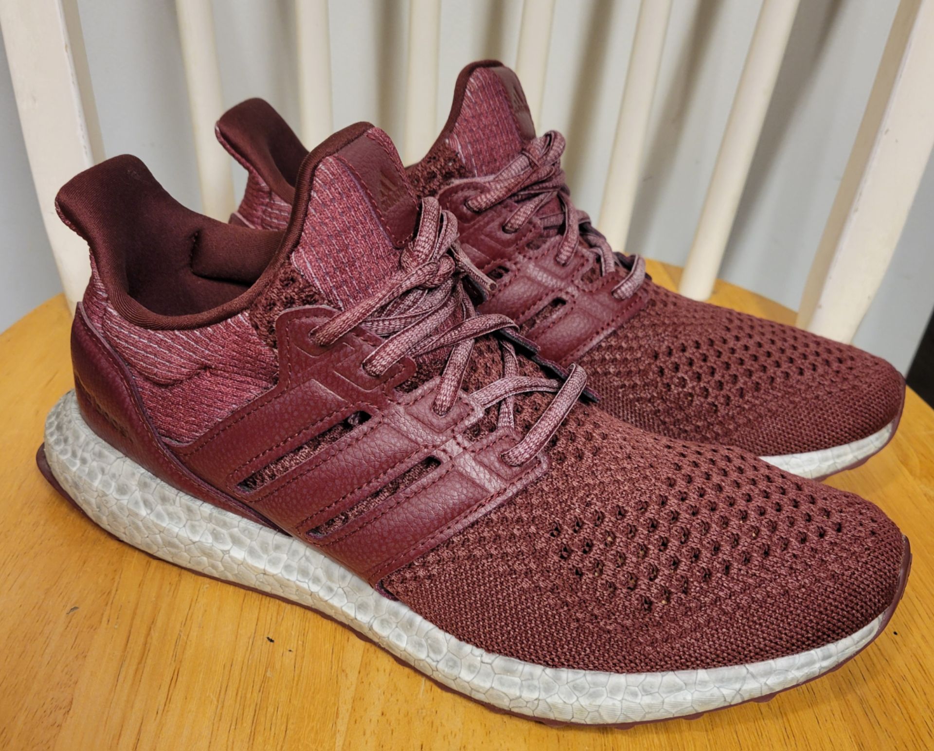 Adidas Ultraboost 1.0 Burgundy Sneakers Mens 9 / Womens 11