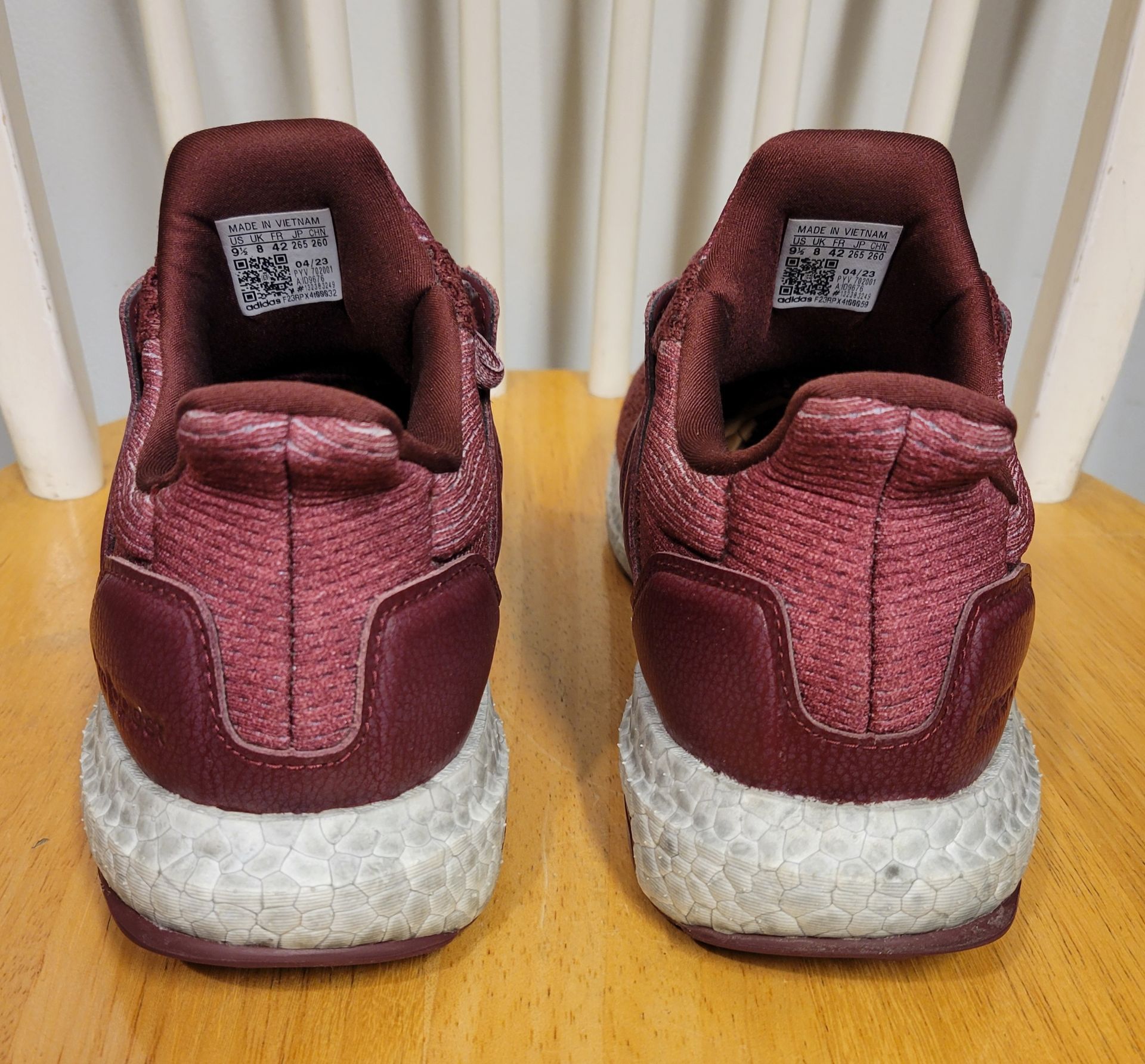 Adidas Ultraboost 1.0 Burgundy Sneakers Mens 9 / Womens 11 - photo 5