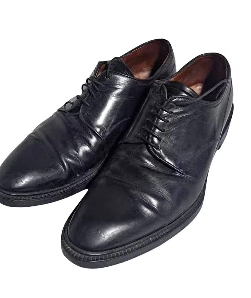 LIDFORD Men's Black Leather Oxford Shoes | USA 9 Standard