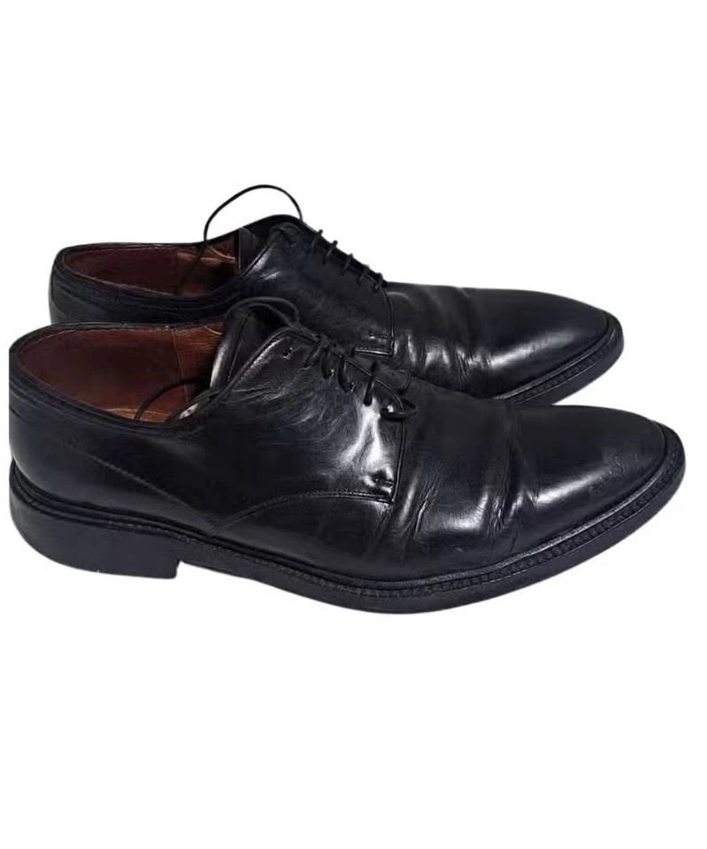 LIDFORD Men's Black Leather Oxford Shoes | USA 9 Standard - photo 4