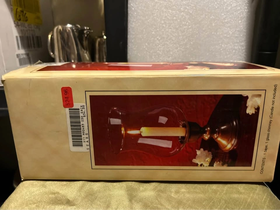vintage candle stick in original box - photo 2