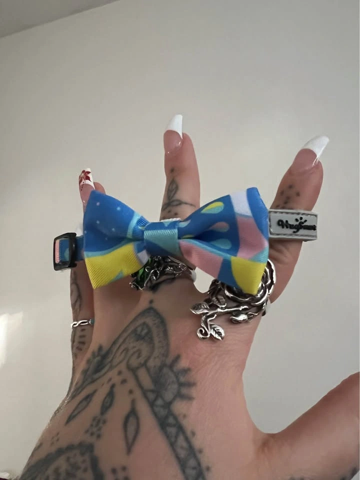 Set of two cute patterned breakaway safety cat collars - photo 2