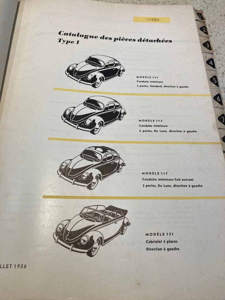 VW Volkswagen Beetle Type 1 Parts Catalogue (French) - photo 3