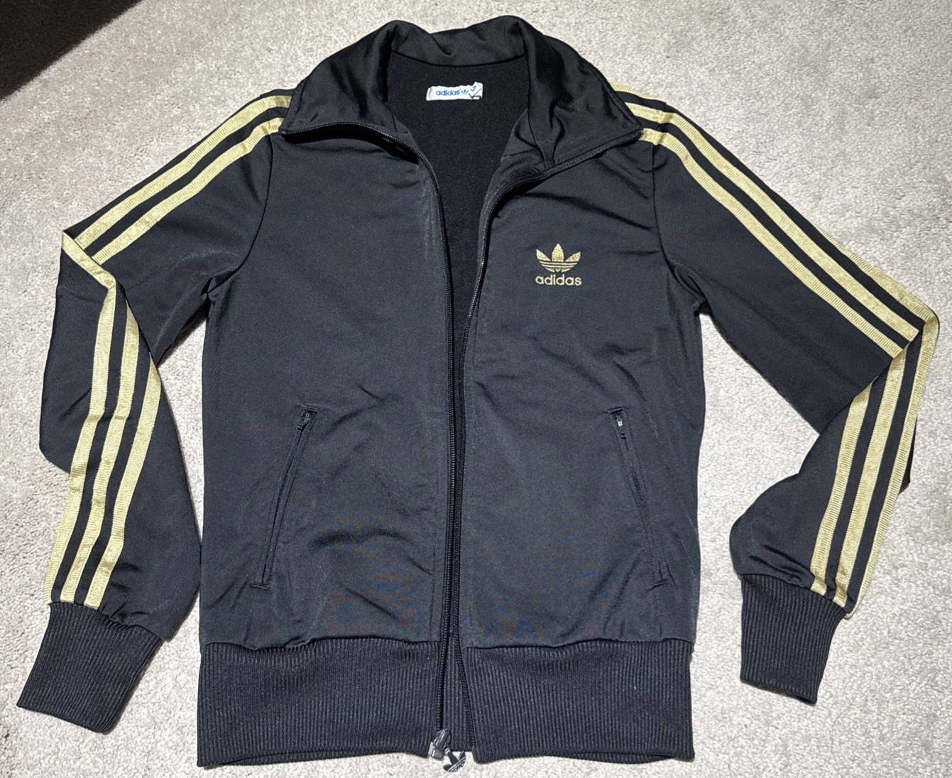 Adidas Black And Gold Jacket Size Small