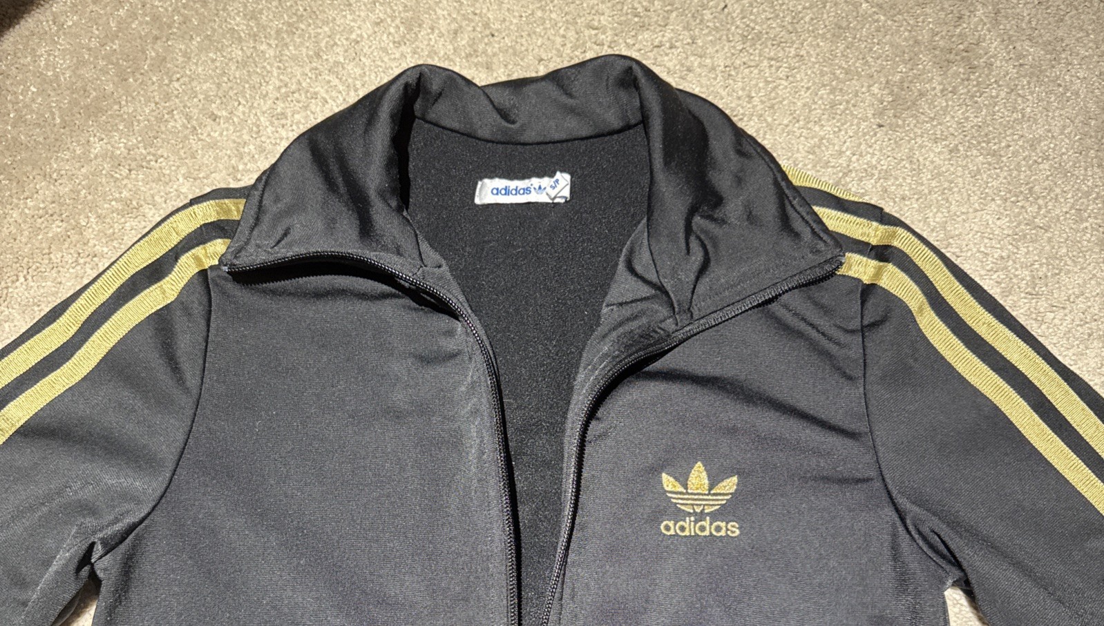 Adidas Black And Gold Jacket Size Small - photo 2