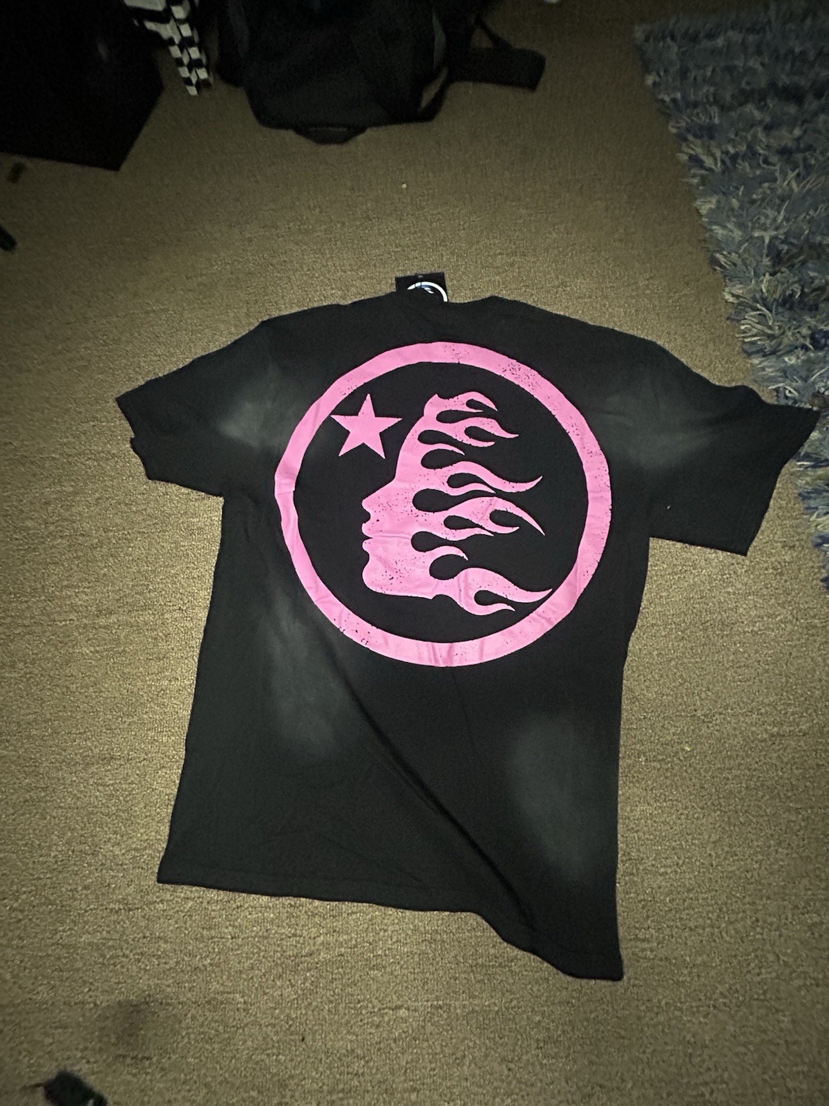 Hellstar Men's Logo Graphic Print T-Shirt Black/Pink Size M - photo 2