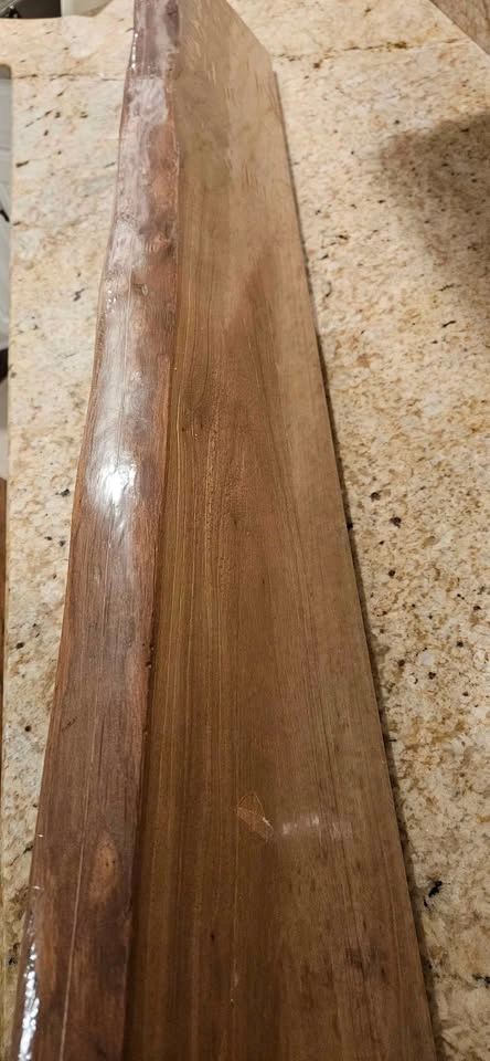 Floating Shelf for Wall Decor, Rustic Solid Elm Wood - photo 4