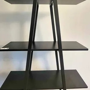 Black 5-Tier A-Frame Ladder Bookshelf