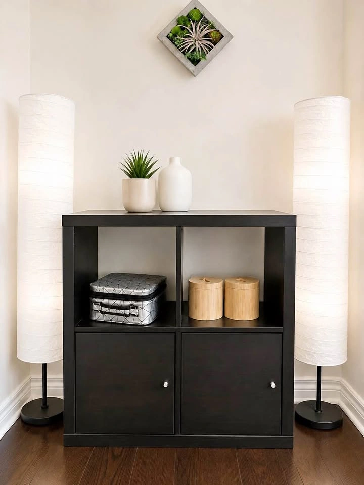 IKEA KALLAX Shelf Unit – Black/Brown