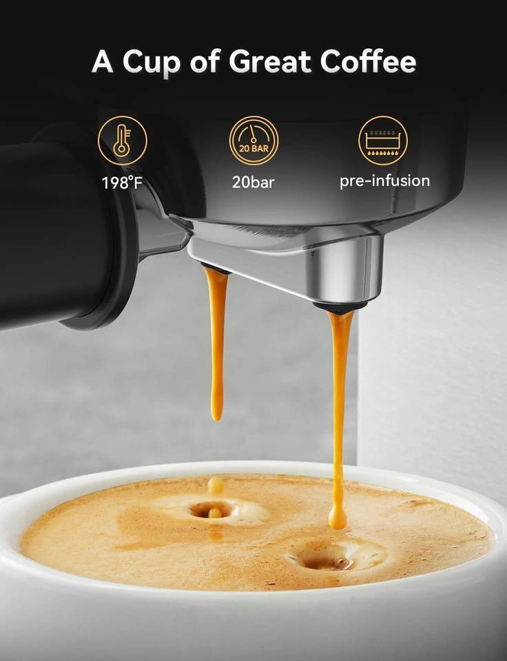 BRAND NEW Neretva 20-Bar Espresso Machine with Milk Frother - photo 4