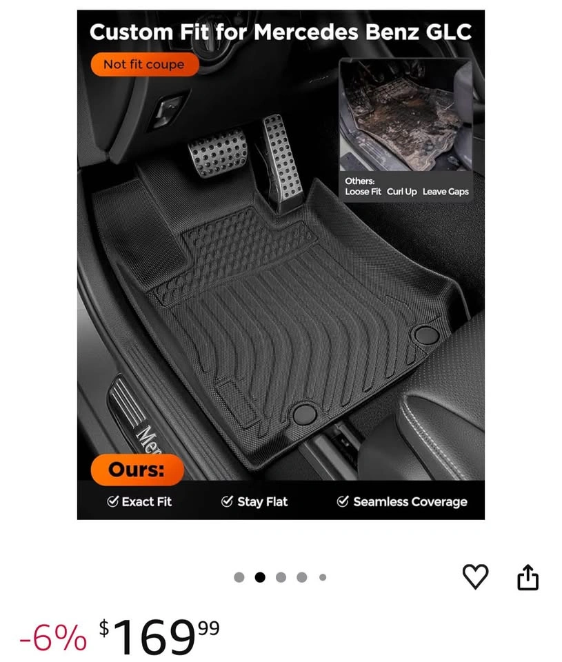 Mercedes Benz GLC 300 All Weather Floor Mats & Cargo Liner - photo 3