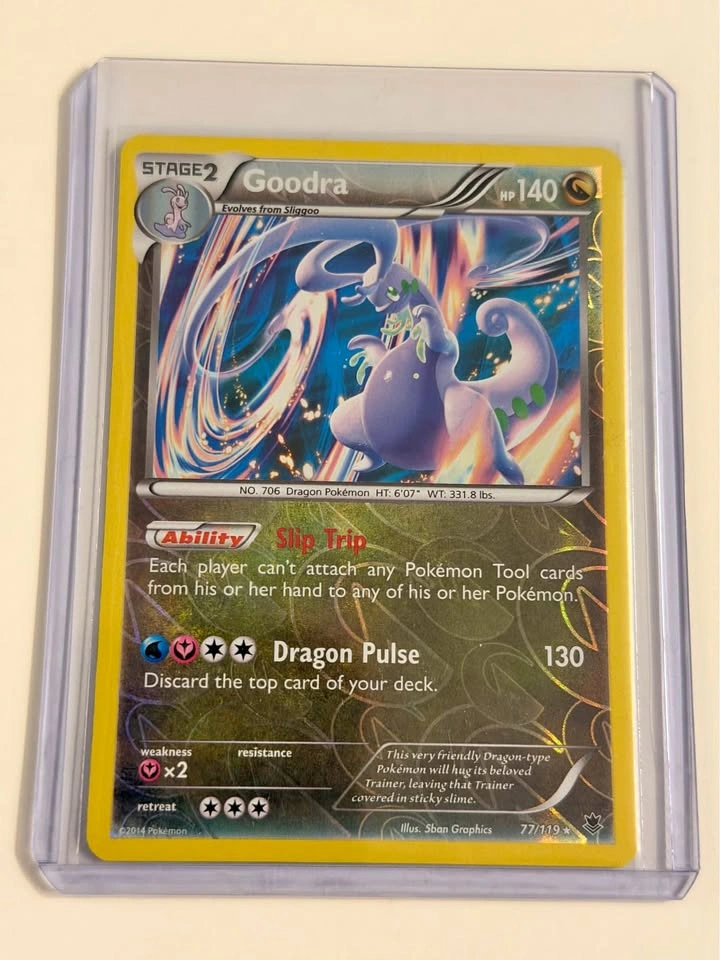 Reverse Holo Pokemon - Phantom Forces Goodra (2014)