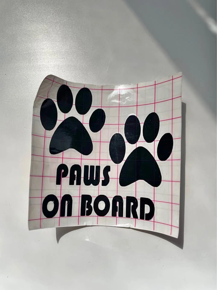 Paws on Board Car Window Sticker