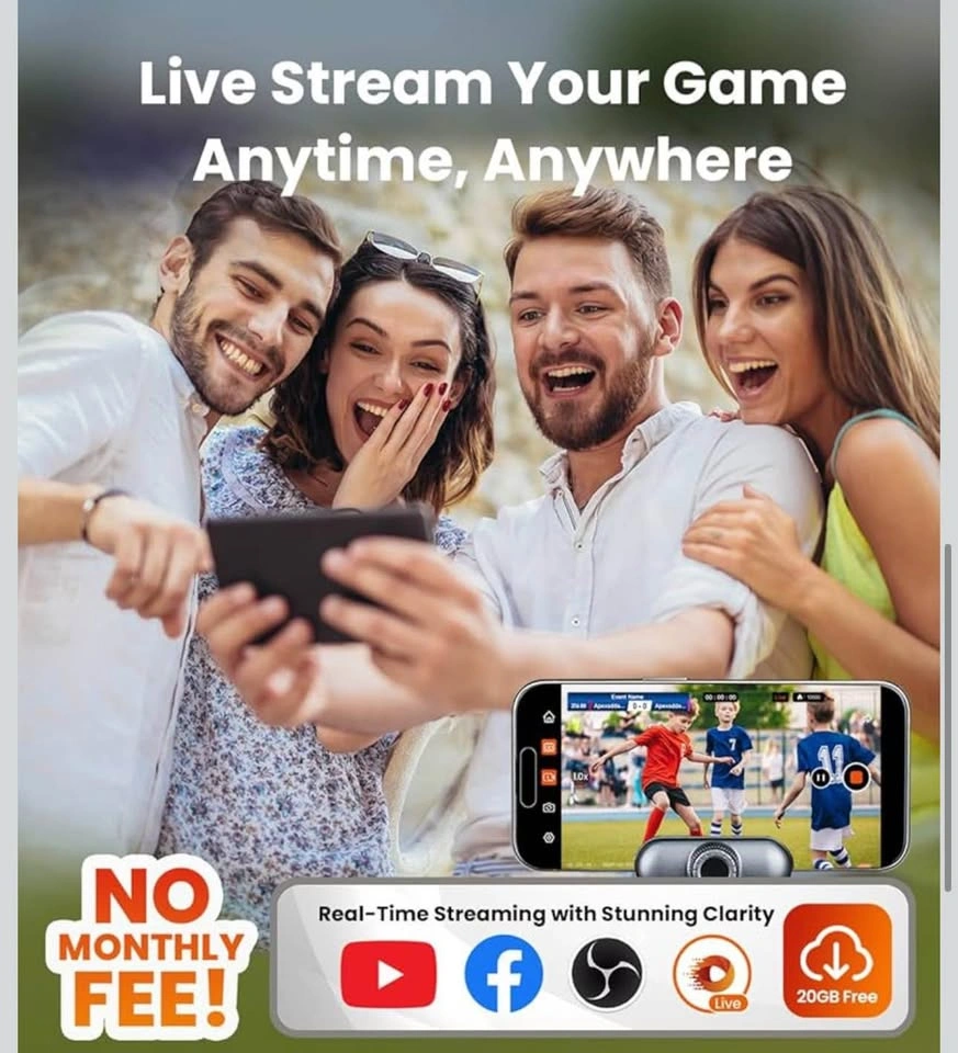 XbotGo Chameleon AI Sports Camera – 4K 60FPS Auto Tracking - photo 4