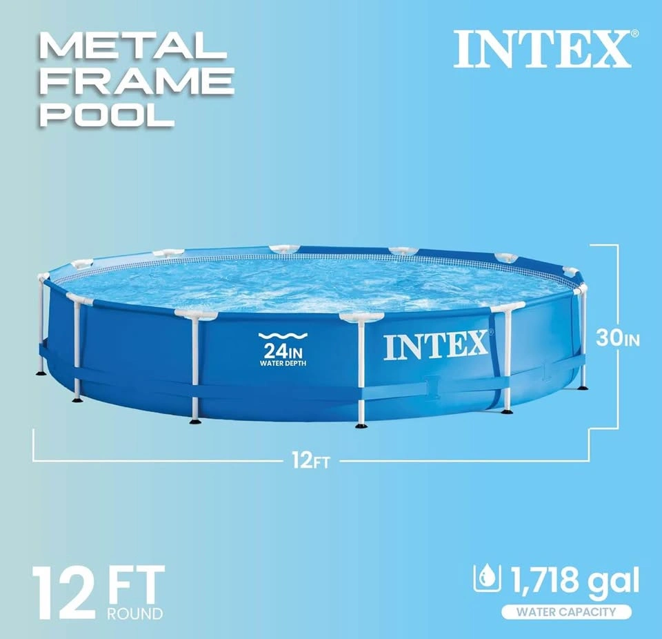 Intex 12’ x 30” Metal Frame Above Ground Pool - photo 3