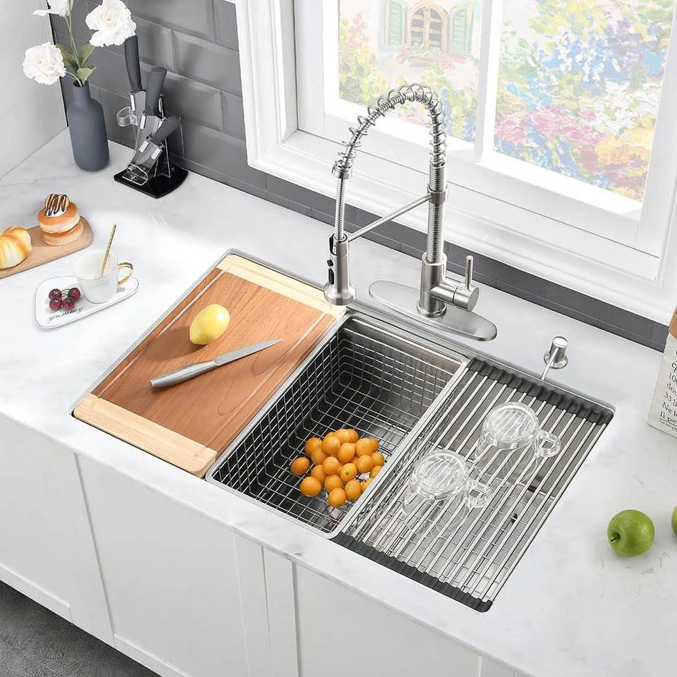 27” Undermount Workstation Kitchen Sink with Cutting Board - photo 2