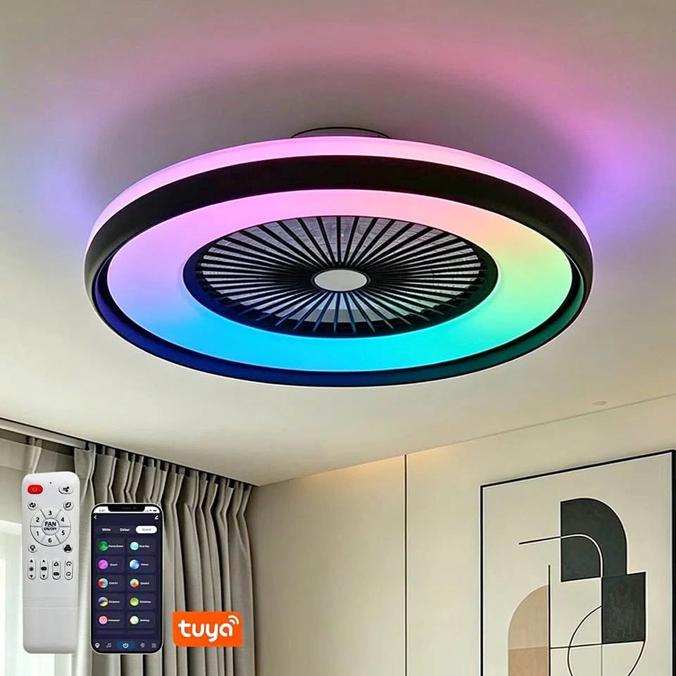 20” Bladeless Ceiling Fan with Lights, Remote, App & Alexa Contr