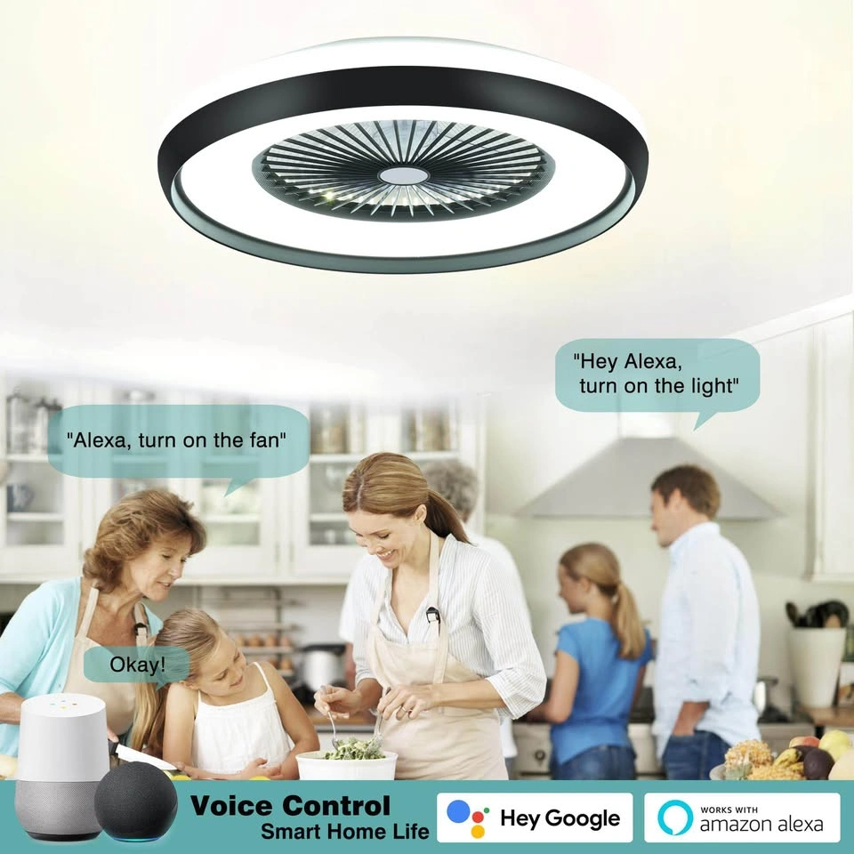 20” Bladeless Ceiling Fan with Lights, Remote, App & Alexa Contr - photo 2