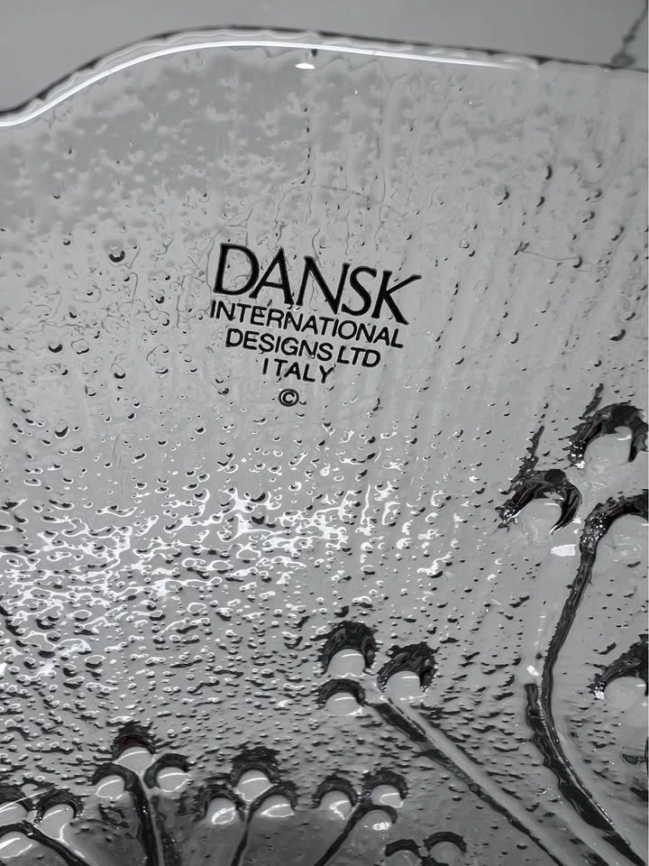 Vintage Dansk International Glass Floral Salad / Serving Bowl - photo 2