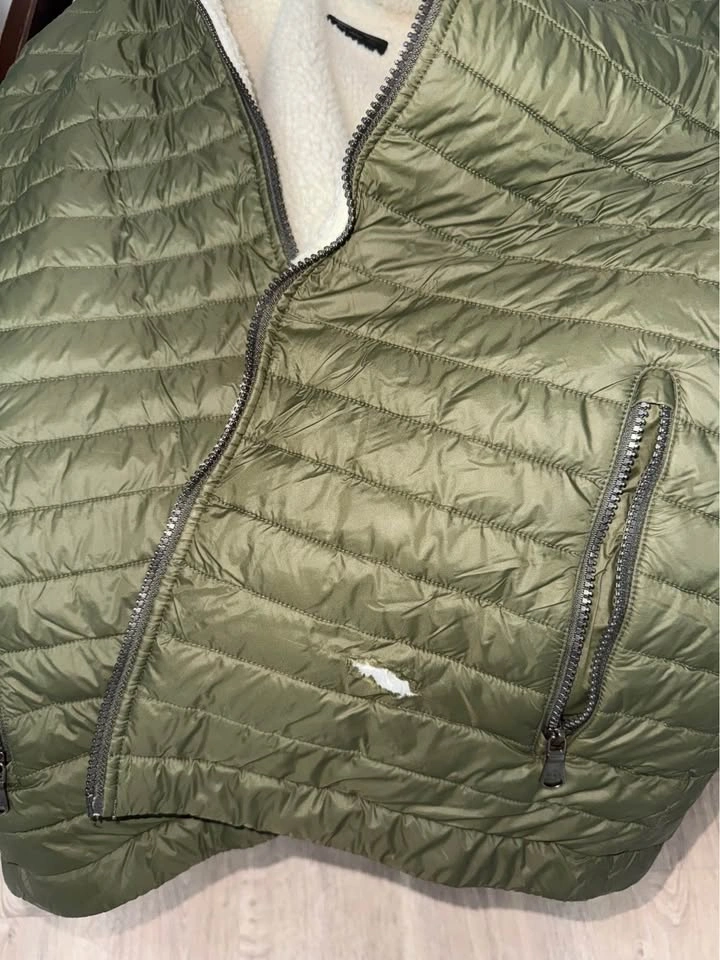 Green Puffer Jacket with Sherpa Lining - photo 2