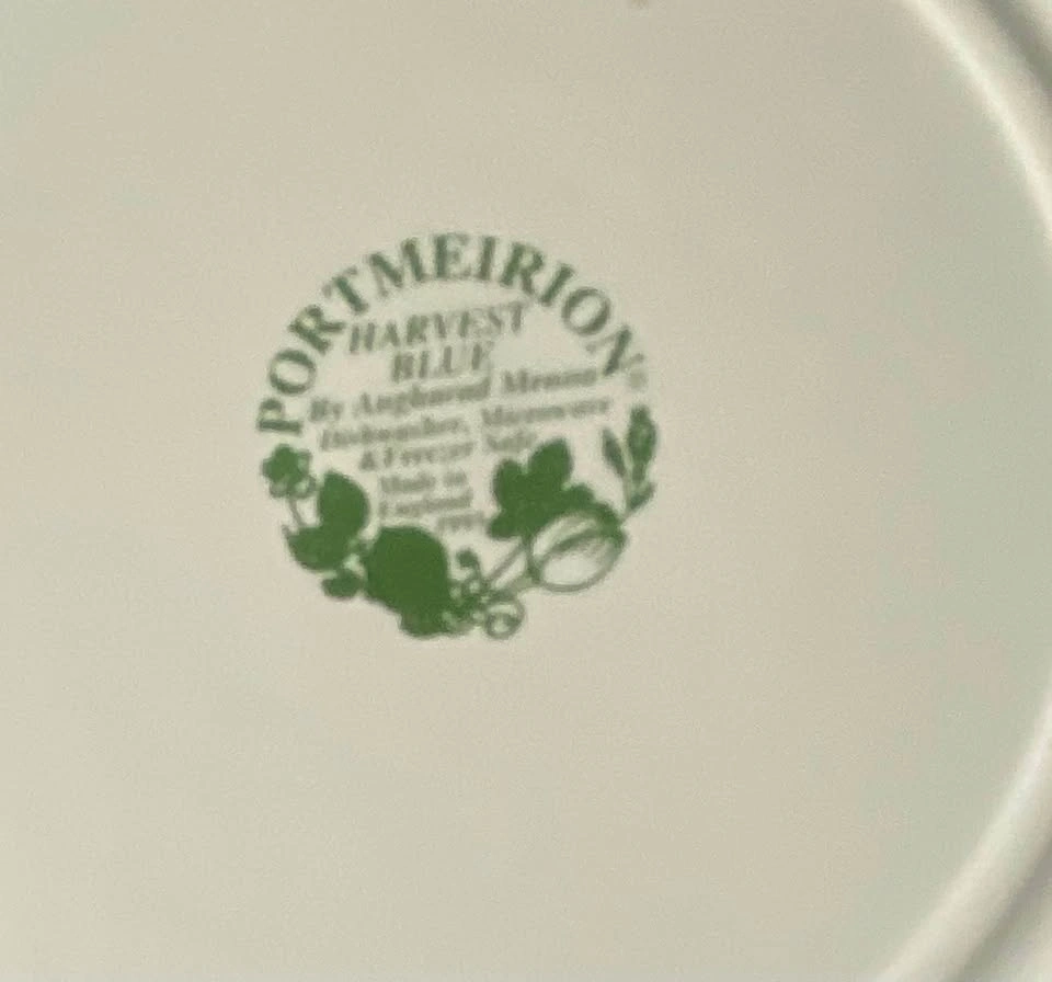Rare Vintage Portmeirion Harvest Blue 8 1/4 inch Quiche Dish - photo 2