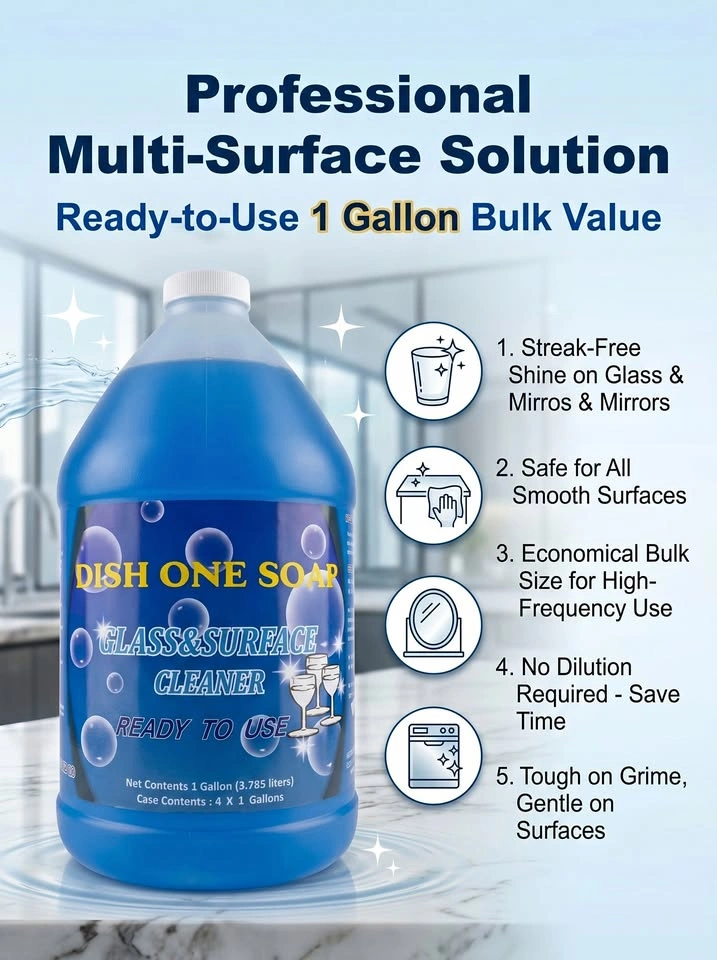 Bargain 1 Gallon glass/surface cleaner - ready to use