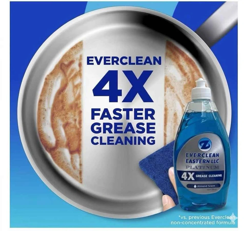 Everclean Platinum Dish Soap - 12 Bottles, 4X Grease Cleaning - photo 3