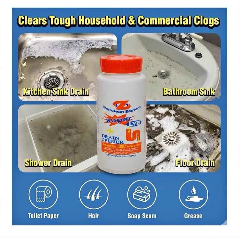 Everclean Eastern Super LYE Drain Opener for Clogs