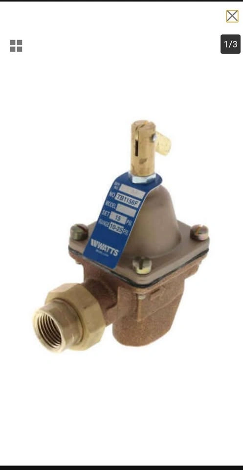Watts TB1156F 1/2" Bronze High Capacity Feed Water Pressure Regu