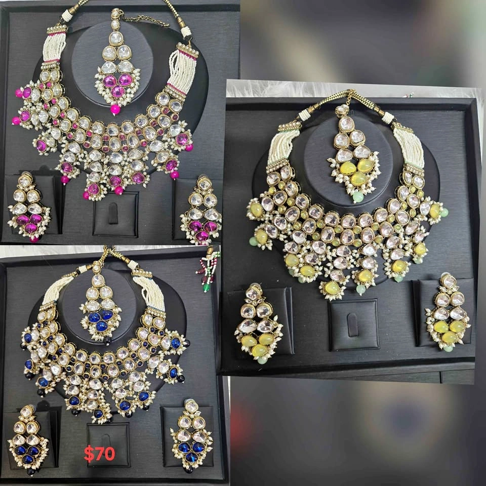 Indian Kundan Polki Jewelry Sets
