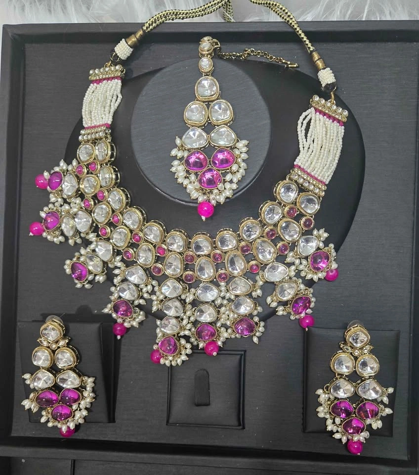 Indian Kundan Polki Jewelry Sets - photo 3