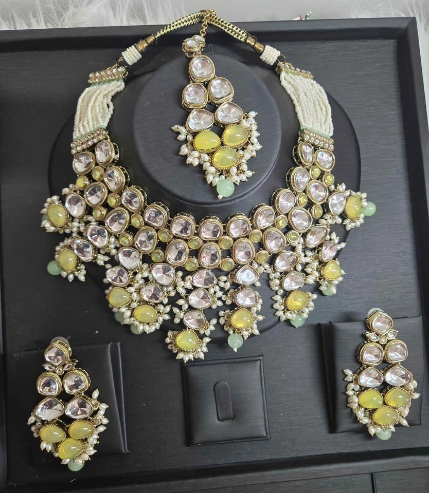 Indian Kundan Polki Jewelry Sets - photo 4