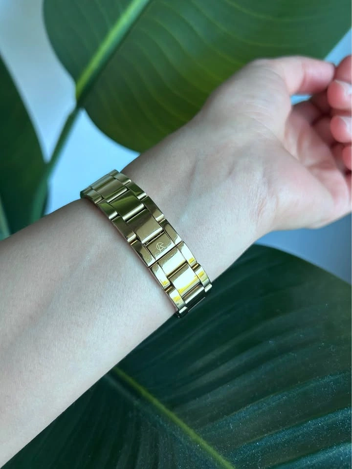 Rovina Gold Tone Swiss Day Date Watch - photo 3