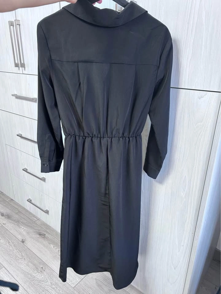 Calvin Klein black tie-front midi dress size 6 - photo 4