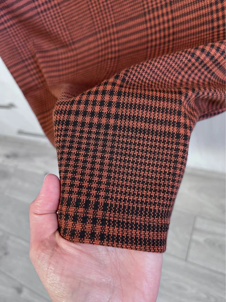 Koton XL Rust Black Plaid Pencil Skirt - photo 2