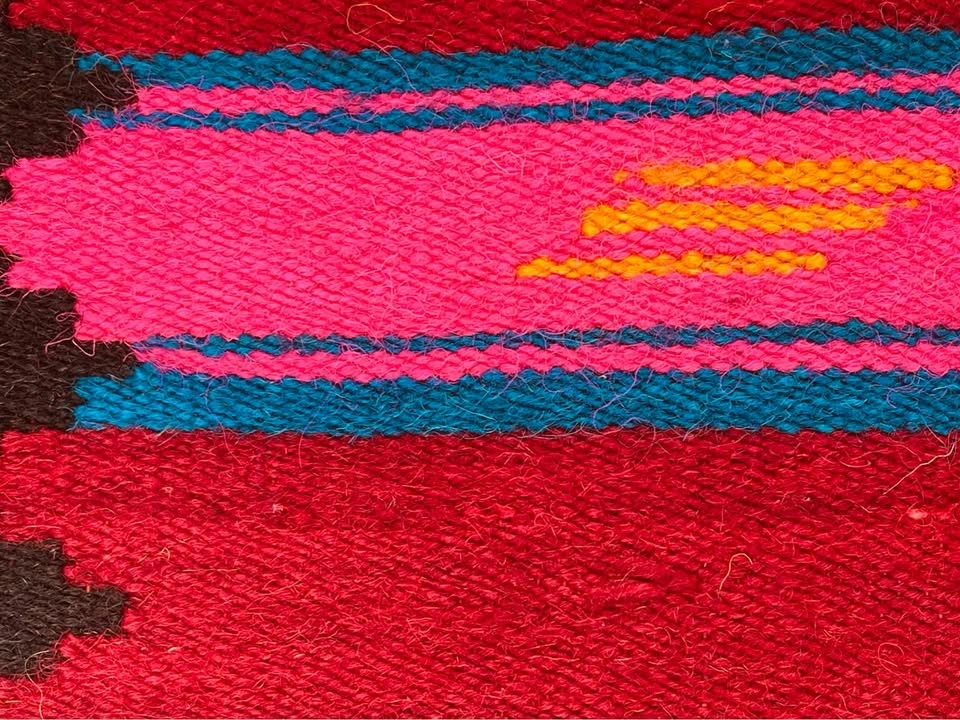 Handwoven 100% Wool Mexican Textile Rug 8x5.5ft - photo 2