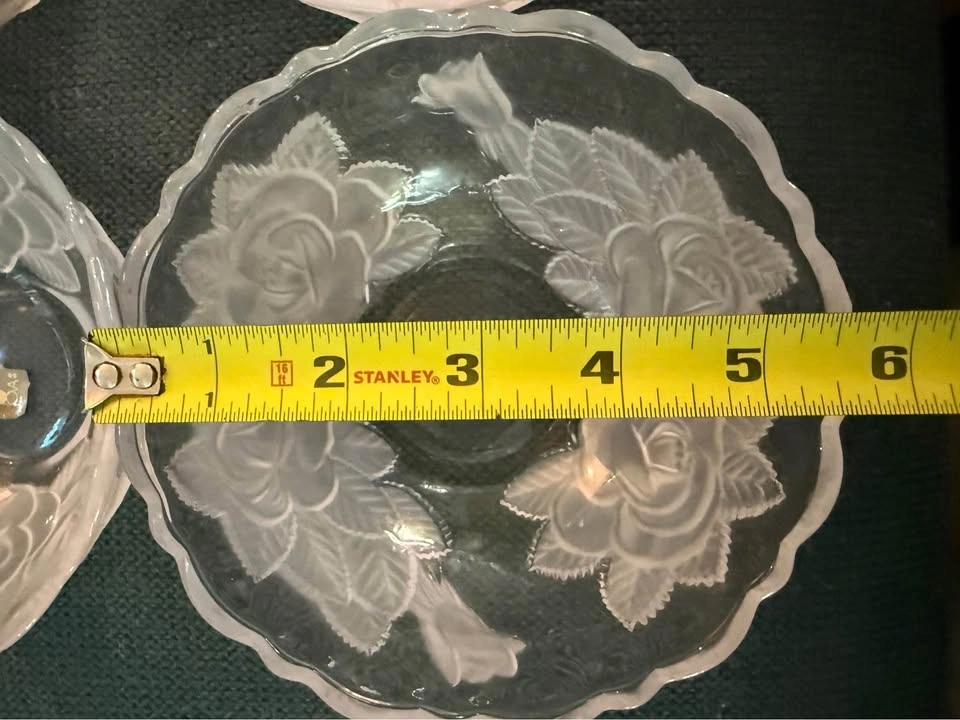 Set of 4 Studio Nova Japan Frosted rose glass dessert bowls - photo 4