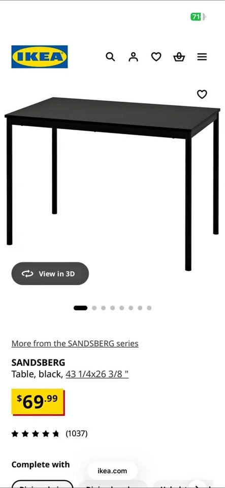 IKEA SANDSBERG Table and 4 chairs