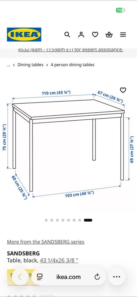 IKEA SANDSBERG Table and 4 chairs - photo 2