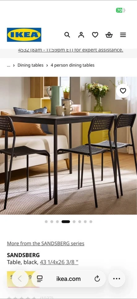 IKEA SANDSBERG Table and 4 chairs - photo 3