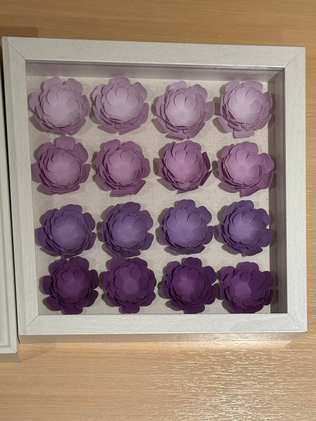 Set of Two Handmade Floral Shadow Boxes - photo 2
