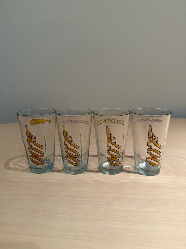 James Bond 007 Drinking Glasses Set of 4 - photo 2