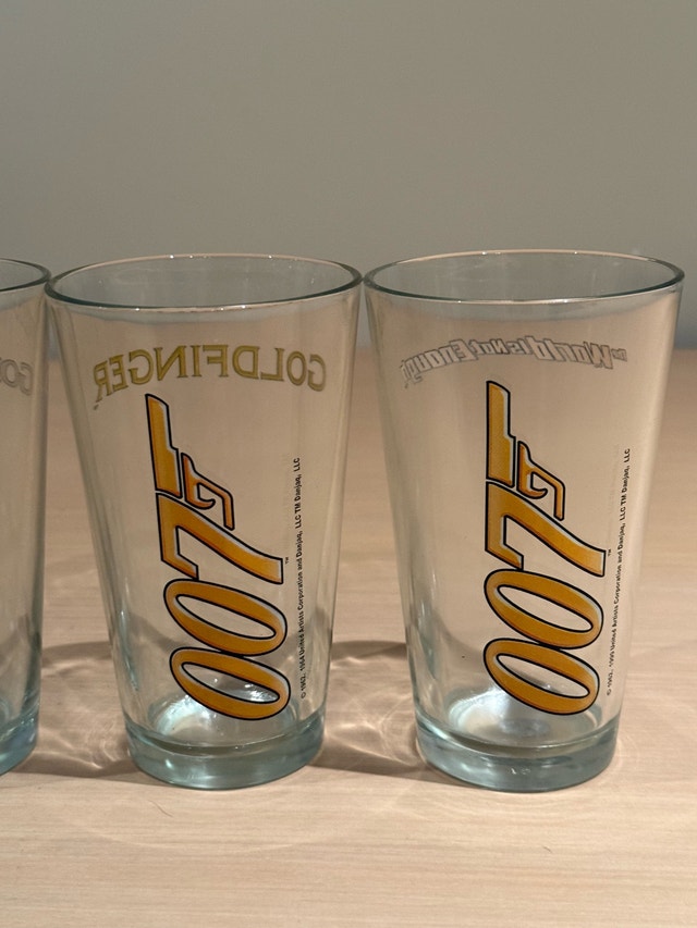 James Bond 007 Drinking Glasses Set of 4 - photo 4