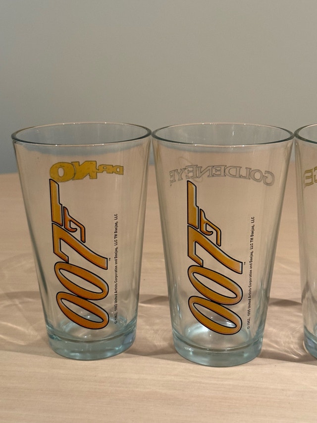 James Bond 007 Drinking Glasses Set of 4 - photo 5