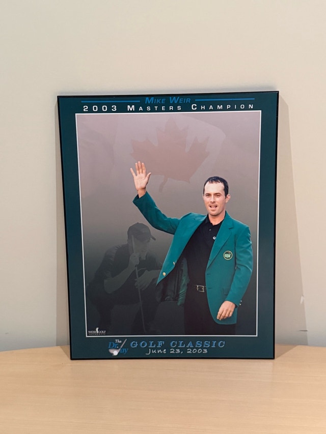 Mike Weir 2003 Masters Champion Commemorative Plaque